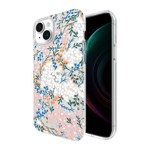 Kate Spade iPhone 15 Plus/14 Plus Protective Hardshell MagSafe Case - Rose/Green (Multi Floral)